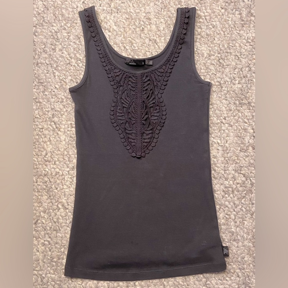 Prana Alba tank top Gray Sz small EUC